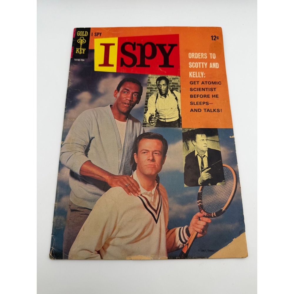 VTG I Spy Comic Book Gold Key 10182-704 Bill Cosby Robert Culp 1967 Photo Cover